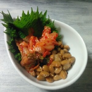 キムチ&大葉の健康納豆✧˖°